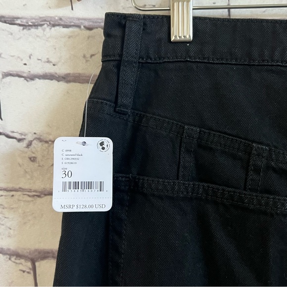 Free People x We The Free CRVY Straight Shooter Jean in Saturated Black Size 30 - Picture 10 of 12
